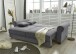 Schlafsofa >ANGELINA LUX.3DL< Liegefläche 198x165cm, ash - 250x95x125 (BxHxT)