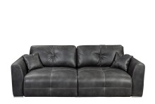 Schlafsofa >DOLAN Lux.3DL< Liegefläche 160x197cm, anthrazit - 245x85x155 (BxHxT)