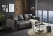 Schlafsofa >DOLAN Lux.3DL< Liegefläche 160x197cm, anthrazit - 245x85x155 (BxHxT)
