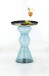 Beistelltisch >1173< in Türkis, Glas - 63x45cm (HxD)