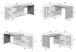 Regal-Schreibtisch >ADAPTA PLUS< 2 Türen, Fächer, in Artik Weiß / Zementgrau - 136x74x139 (BxHxT)