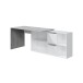 Regal-Schreibtisch >ADAPTA PLUS< 2 Türen, Fächer, in Artik Weiß / Zementgrau - 136x74x139 (BxHxT)