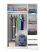 Kleiderschrank >LC-180< 3 Schübe, in Weiß - 121x180x52 (BxHxT)