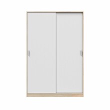 Schwebetürenschrank >TOP< in Canadian Eiche Dekor /Artik Weiß - 120x200x50 (BxHxT)