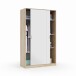 Schwebetürenschrank >TOP< in Canadian Eiche Dekor /Artik Weiß - 120x200x50 (BxHxT)