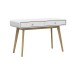 Schreibtisch >Janne< 2 Schubladen, in Weiß und Eiche - 120x79x50cm (BxHxT)