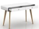 Schreibtisch >Janne< 2 Schubladen, in Weiß und Eiche - 120x79x50cm (BxHxT)