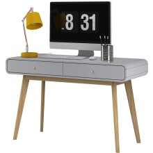Schreibtisch >Janne< 2 Schubladen, in Grau - 120x79x50cm (BxHxT)