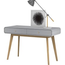Schreibtisch >Janne< 2 Schubladen, in Grau - 120x79x50cm (BxHxT)