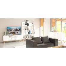 Bücherregal >Janne< in Weiß - 122x126x29cm (BxHxT)
