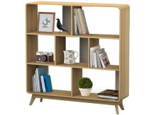 Bücherregal >Janne< in Natur - 122x126x29cm (BxHxT)