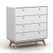 Kommode >Janne< in Weiß - 80x88x39cm (BxHxT)