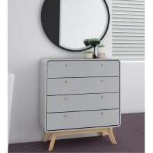 Kommode >Janne< in Grau - 80x88x39cm (BxHxT)
