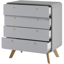 Kommode >Janne< in Grau - 80x88x39cm (BxHxT)