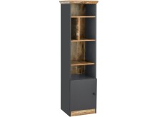 Bücherregal >Lastor< in Grau - 40x150x40cm...