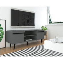 Lowboard >Oskar< in Grau - 140x53x39cm (BxHxT)
