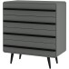 Kommode >Oskar< in Grau - 80x88x39cm (BxHxT)