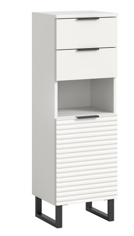 Hochschrank >Riff< in Weiß - 35x110x34cm (BxHxT)
