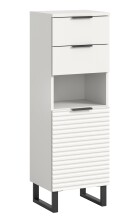 Hochschrank >Riff< in Weiß - 35x110x34cm (BxHxT)
