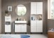 Badezimmerspiegelschrank >Riff< in Weiß - 70x70x18cm (BxHxT)