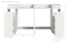 Waschmaschinenumbauschrank >Free< in Weiß - 190x101x60cm (BxHxT)