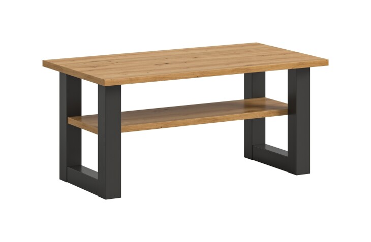Couchtisch >Seattle< in Grau / Artisan Eiche - 90x42x50cm (BxHxT)