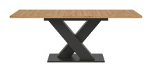 Kulissentisch >Motion< ausziehbar bis 190cm, Grau / Artisan Eiche - 150/190x76x90cm (BxHxT)