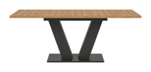 Kulissentisch >Motion< ausziehbar bis 190cm, Grau / Artisan Eiche - 150/190x76x90cm (BxHxT)