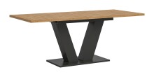Kulissentisch >Motion< ausziehbar bis 190cm, Grau / Artisan Eiche - 150/190x76x90cm (BxHxT)