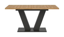 Kulissentisch >Motion< ausziehbar bis 190cm, Grau / Artisan Eiche - 150/190x76x90cm (BxHxT)
