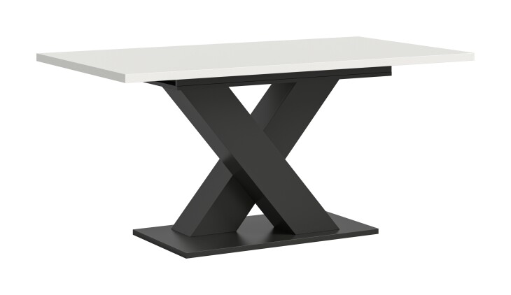 Kulissentisch >Motion< ausziehbar bis 190cm, in Grau / Weiß - 150/190x76x90cm (BxHxT)