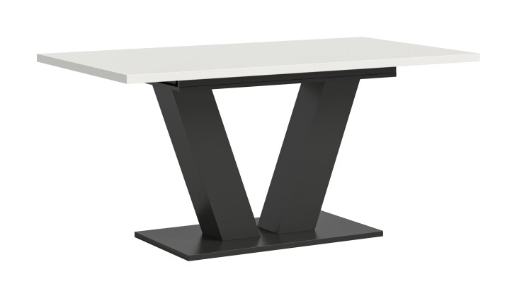 Kulissentisch >Motion< ausziehbar bis 190cm, in Grau / Weiß - 150/190x76x90cm (BxHxT)