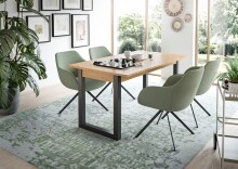 Kulissentisch >Seattle< ausziehbar bis 190cm, Grau / Artisan - 150/190x76x90 (BxHxT)