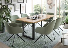 Kulissentisch >Seattle< ausziehbar bis 190cm, Grau / Artisan - 150/190x76x90 (BxHxT)