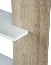 Bücherregal >ALIDA< 5 Fächer, in Artik Weiß / Canadian Eiche Dekor - 90x180x25 (BxHxT)