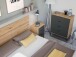 Kommode >ENZO< 4 Schubladen, Nodi Eiche Dekor / Anthrazitgrau - 77,5x93,5x40 (BxHxT)