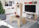 Wohnzimmer-Set >KIKUA PLUS< (4-Teilig) in Canadian Eiche/Artik Weiß - 135x50x40 (BxHxT)