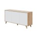 Wohnzimmer-Set >KIKUA PLUS< (4-Teilig) in Canadian Eiche/Artik Weiß - 135x50x40 (BxHxT)