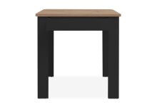 Esstisch >Oslo< mit Schublade, Artisan Oak Dekor / Schwarz - 80x77x80cm (BxHxT)