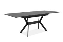 Kulissentisch >Haro< ausziehbar bis 200cm, Dekor Stein dunkel - 160/200x76x90cm (BxHxT