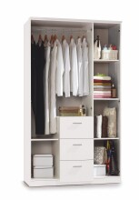 Kleiderschrank >Ward< 3 Türen, Kleiderstange,...