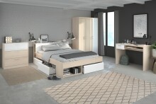 Jugendzimmer-Set >Most 75< 4-teilig, Dekor Weiss /...