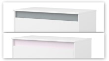 Jugendzimmer-Set >Pirouette 27< in Weiss mit drehbarem Elementen in Rosa / Grau