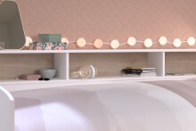 Jugendzimmer-Set >Sleep 41< 4-teilig, Bett, Schübe, Kleiderschrank, Kommode, in Weiß