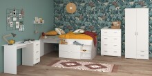 Jugendzimmer-Set >Milky 11< 4-teilig, Bett,...