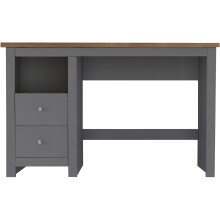 Schreibtisch >Helmer< in Natur - 120x76x50cm (BxHxT)