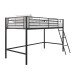 Hochbett >Tore< in Schwarz, Metall - 207x129x130cm (BxHxT)