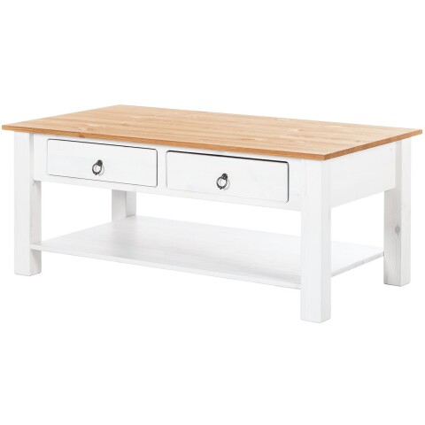 Couchtisch >Tine< in Weiß, Kiefer - 110x45x60cm (BxHxT)