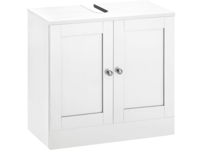 Waschbeckenunterschrank >Emrik< in Weiß - 60x55x30cm (BxHxT)