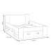 Stauraumbett >Bob< in Betonoptik Lichtgrau / Weiss  - 203,6x86x143,4cm (BxHxT)